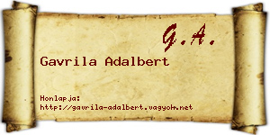 Gavrila Adalbert névjegykártya